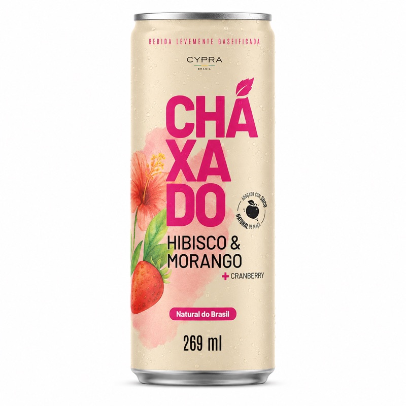 Chaxado Hibisco & Morango em lata 269ml